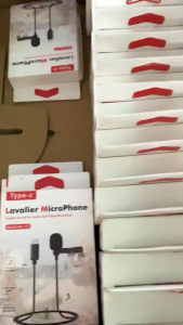 ไมค์ พกพา ไมค์โครโฟน ไมค์ไลฟ์สด ไมค์อัดเสียง บันทึกเสียง ไมค์มีสาย Microphone 3.5mm iP Type C USB computer