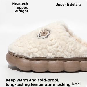 MONLEYTA | Mens Anti-Slip Anti-Odor Thickened Warm Cotton Slippers