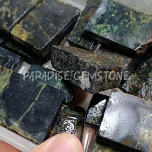 BATU ASLI Bahan Lempengan Akik Badar Besi Hitam Motif Aceh