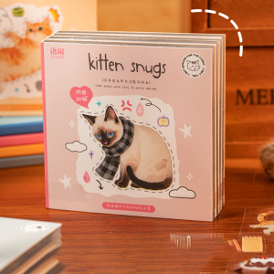 20pcs Corner Cats PET Square Sticker Book for Journal Scrapbooking Planner Decoration Waterproof Cute Animal Stickers Mr. Paper