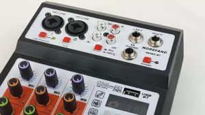 MINI4 channel mixer professional stage sound equipment network celebrity live singing Bluetooth USB mixer