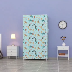 Small Size Zipper Fabric Wardrobe Space Saving Metal Frame Clothes Storage Cabinet Sturdy & Durable