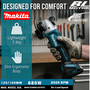 Makita | Makita DGA404 125mm Grinder Tool 18V Wireless Power Tools Brushless Electric Grinder Angle Grinder Sander Angle Power Tools