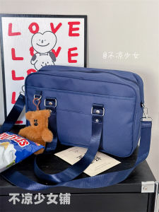 Oxford Cloth Commuter Crossbody Bag Uniform Style Student Shoulder Bag Korean Style Detachable Strap Multi-Compartment Bag