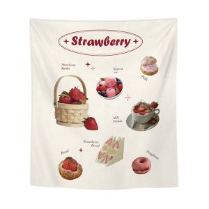 VIKAMA Bò Phong Cách Collage Tấm Thảm Treo Tường Polyester Trang Trí Nhà Cho Phòng Ngủ Phòng Khách Ký Túc Xá Hàn Quốc Niche Poster