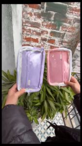 Túi đựng bút lớn đồ dùng học tập xinh bóp viết vải ngăn trong suốt nhìn xuyên thấu thời trang học sinh quà tặng đẹp rẻ