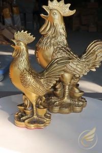 Tượng Gà Trống Gáy Hút Tài Lộc Bằng Đồng Tượng Gà Phong Thủy Tượng Mười Hai Con Giáp Bằng Đồng - Đồ Đồng Thuận Tâm