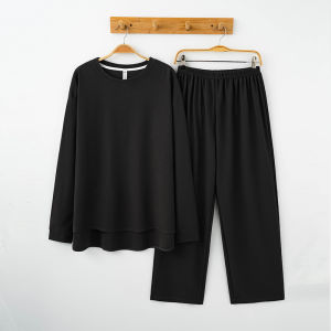 Pure Cotton Couple Sleepwear Set Long Sleeves High Aesthetic Value Simplistic Korean Style Home Clothes Large Size