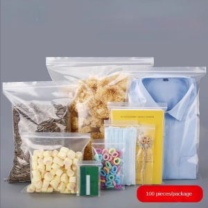 KuoLi | Reclosable Clear Storage Plastic Bags 100pcs
