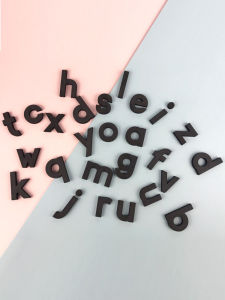 Creative Wooden DIY Wall Stickers Small Lowercase Alphabet