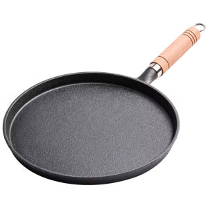 Cast Iron Thin Pancake Platter Uncoated Non Stick Breakfast Steak Egg Cooking Pot Pancake Pan Steak Fried Egg Frying Pan