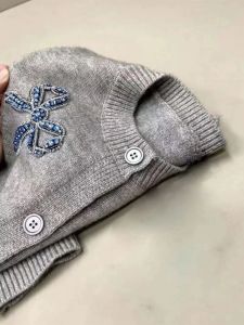 Handmade Three-Dimensional French Laziness Embroider Bows Knitting Sweater Womens Cardigan Fall and Winter New Arrival Fancy Short Coat