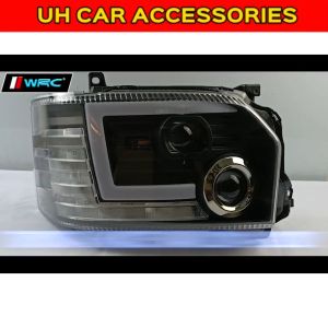 TOYOTA HIACE VAN 2014 - 2020 DOUBLE PROJECTOR LED HEADLAMP WITH LED RING + RUNNING SIGNAL
