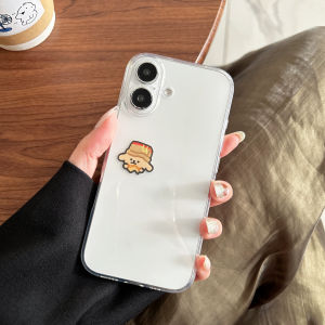 Cartoon Line Dog Silicone Phone Case Couples Style  15Plus 16ProMax Compatible Clear Soft Protective Cover for Women