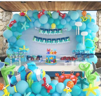 Ready Stock） Birthday Party Decorations Under the Sea Party