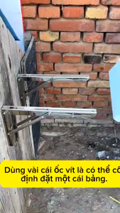 Bản lề gập inox thông minh Ke đỡ gập chịu lực Giá đỡ xếp gọn tiện dụng