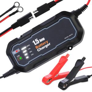 Bộ Sạc Và Bảo Dưỡng Ắc Quy Xe Máy Thông Minh Tự Động 12V 1500mA Cho Ô Tô/xe RV/xe ATV/thuyền Với Bộ Sạc Nhỏ Giọt LED