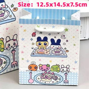 Bandai | Tamagotchi Gift Bag Thickened Hard Cardboard Tote Bag Cute Cartoon Storage Handbag for Birthday Party