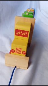 Kereta Pelangi Geometri Truk Geo Kereta 5 in 1 Truk Jumbo Hijaiyah Mainan Balok Kayu Montessori Toy