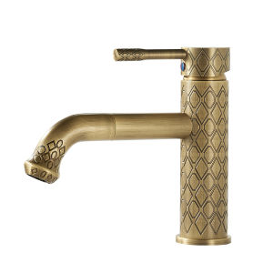 JUNSHEN | Retro Antique Brass Bathroom Faucet