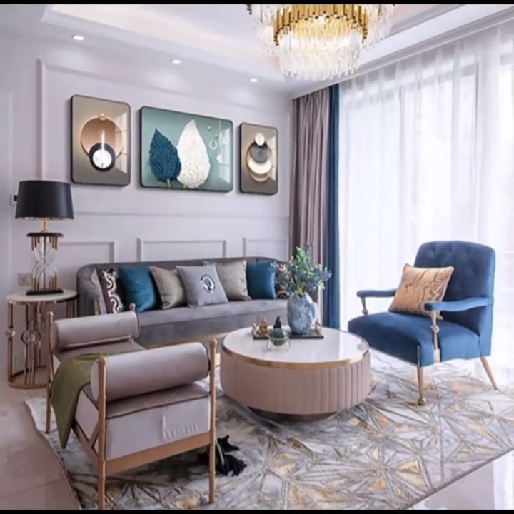 3pcs Set Aesthetic Wall Art Frames Living Room Mural & Bedroom ...