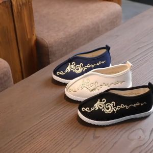 daidai (Ready Stock) Chinese Boy Hanfu Shoe Ethnic Embroidered Shoes Children Costume CNY 男童汉服鞋民族风儿童绣花鞋老北京布鞋幼儿表演出鞋