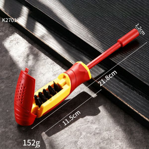Insulated Screwdriver Set Magnetic Phillips Slotted Bits Interchangeable Multi-Purpose Electrician Tool Motorcycle Repair