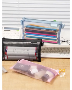 [SG Seller] Mesh Zipper Pencil Case Pen Pouch Pouch Makeup Bag Children Day Gift Birthday Goodie Bag