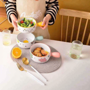 DIHUANTUO | Versatile Ceramic Bowl for Desserts Noodles Breakfast Fruit