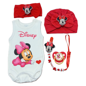 Disney | 5 sets of baby teething rings baby chewable pacifiers Kawaii pacifier clips baby hats baby hair bands baby crawling suits baby