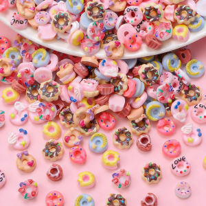 50Pcs 3D Mixed Dessert Cake Nail Charms Cartoon Ice Cream Donut Candy Nails Art Decoration DIY Crafts Phone Case Manicure Parts