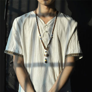 สร้อยคอพวงกุญแจลูกปัดลูกปัดยาวแบบยาวสำหรับผู้ชาย สร้อยคอแฟชั่นฤดูใบไม้ร่วง/ฤดูหนาว เครื่องประดับแฟชั่นสำหรับผู้ชายและผู้หญิง