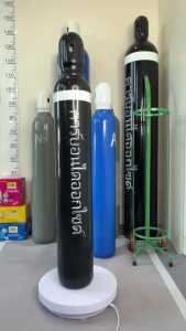 ชุดถังคาร์บอนไดออกไซด์ Co2 ขนาด 2 คิว พร้อมเกจวัดแรงดัน 250 PSI