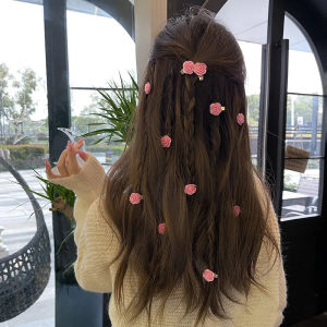 5 Roses Barrettes Side Clip Bang Clip Little Clip Flower Hairpin Small Flower Headdress Kids Adult