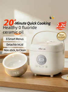 Bear | Mini Rice Cooker for 1 to 3 People Household Small 2L Smart Rice Cooker
