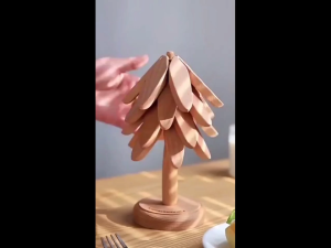 Foldable Tree Shape Wood Insulation PlacematPerfect for Hot Dishes Pots and Teapots At Home