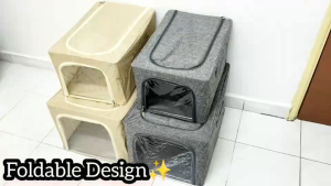 Oxford Foldable Storage Box Blanket Organizer with Window | Storage Bag Waterproof Save Space