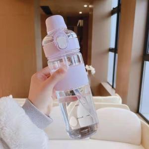 Modern Sport Water Bottle Large Capacity Plastic Straw Cup Eco-friendly Portable for Pregnant Women High Aesthetic Value