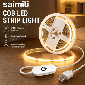 COB LED Strip Lights With Touch Dimmer 5V High Density Linear Lighting with Adhesive Tape DIY Lamp For Living Room Cabinet Decor
