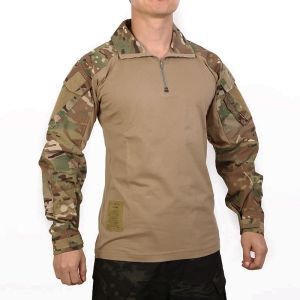 AU Tactical Combat Shirts Mens Gen3 Tops Camoflage T-Shirt Long Sleeve Hunting Clohes Outdoor Hiking Shirt Training Airsoft