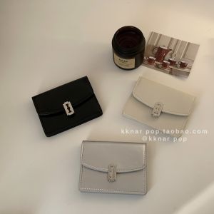 Niche Style Texture ~ Knife Buckle Wallet Portable Ins Korean Style Classic Simple Creative South Korea Brand Same Multi-Color Card Holder