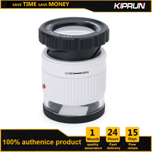 KIPRUN 30X Adjustable Magnification Magnifier Magnifying Glass with LED UV Light Adjustable Focal Jewelry Loupe