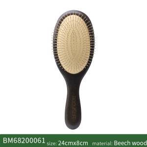 Steel Hair Brush Women Head Scalp Massage  Paddle Wood Hairbrush Metal Stainless Pin Styling Comb for Hair Curly Barber Combs