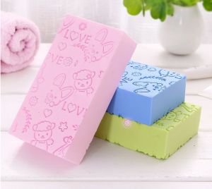 K.1pcs Bathing skin care sponge  Body Exfoliating Skin Shower Massage Scrubber Bath Sponge Skin Care Random color delivery