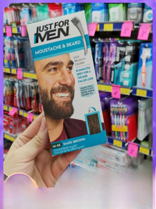 Just for Men Australian Male Beard Dyeing Cream Light Brown to Deep Brown Ammonia-Free Gray Covering Hair Coloring Gel