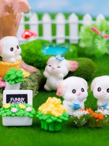 Cute Miniature Garden Decorative Accessories Cartoon Dog Succulent Potted Landscape DIY Decoration Tabletop Ornament