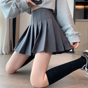 กระโปรงจีบเอวสูง กระโปรงทรงเอ กระโปรงสั้น ผ้าโพลีเอสเตอร์ ความยาวปกติ สไตล์หวาน ฤดูใบไม้ผลิ ฤดูร้อน ฤดูใบไม้ร่วง