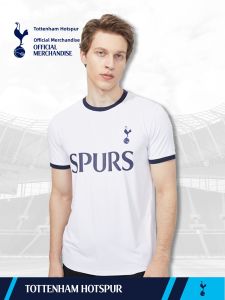 Tottenham Hotspur Club Fashion Letter Quick Dry Breathable White Short Sleeve Sportswear Moisture Wicking Polyester Fiber round Neck Mens T-Shirt
