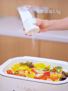 FaSoLa 50g One Press Seasoning Bottle Dispenser Glass 180ml Salt Seasoning Container 盐罐调料罐