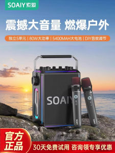 Sony Ericsson SSK03 Bluetooth Home KTV Integrated Microphone Speaker Outdoor Performance Handheld Dual Speaker Built-in Battery